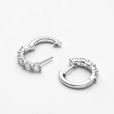 EWYA 100% Real 3.5mm 0.2ct Moissanite Hoop Earrings for Women S925 Sterling Silver Earring Luxury Designer Wedding Fine Jewelry