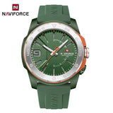 NAVIFORCE Simple Business Quartz Watch For Men Silicone Strap Hand Clock 50m Waterproof Top Brand Luxury Man Sports Watches 2024