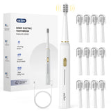 Sejoy 5 Modes Electric Toothbrush Rechargeable 12 Replacement Tooth brush Heads  Adult Ultrasonic Teeth Cleaning