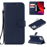 Solid Color PU Leather Phone Case For iPhone (Multi Options Available)