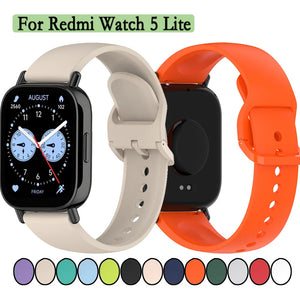 Strap For Redmi Watch 5 Lite Single Color Watchband For Redmi Watch 5 Lite High Quality Soft Silicone Wristband