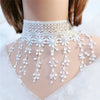 lace necklace choker women neckband Accessories White Lace Necklace Choker Women's Clavicle Chain Tassel Colla lace collar