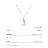 MODIAN 925 Sterling Silver Simple Lightning Pendant Necklace Stackable Trendy Neck Chain For Women Girls Party Fine Jewelry Gift