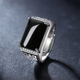 2021 Trendy Silver 925 Ring For Men Jewelry Cool Hollow Flower Male Finger Ring For Wedding Accessorie With Stones