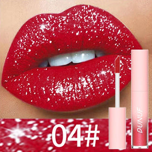 New Matte Glitter Liquid Lipstick Diamond Shiny Lip Gloss Waterproof Long Lasting Pearl Lipgloss Women Lip Tint Makeup Cosmetics