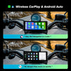 7 Inch Motorcycle GPS with Wireless CarPlay and Android Auto IPX7 Waterproof