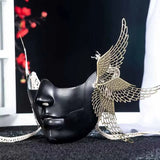 Technological Mechanical Mask The Lower Part of The Face Women Beauty Mask Male Cyberpunk Props Predator Cosplay Mask Couples