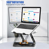 Laptop Stand for Desk Adjustable Computer Stand with 360° Rotating Base Ergonomic Laptop Riser for Collaborative Work Foldable