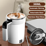 Automatic Stirring Cup Rechargeable Portable Coffee Electric Stirring Stainless Steel Mixer Rotating Magnetic Self Stirring Mugs