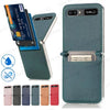 Leather Card Slot Phone Case for Samsung Z Flip 5G