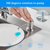 Kitchen Sink Countertop Press Pump Apparatus 350/500ml Stainless Steel Reusable Pump Head Extension Tube Liquid Bottle Sink Pump