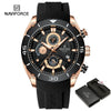 NAVIFORCE NF8038 Top Brand Men's Sport Watch Casual Silicone Strap Waterproof Luminous Chronograph Quartz Wristwatch