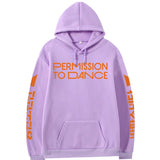 Kpop Youth Group Permission To Dance Male and Female Hoodies Autumn and Winter Lovers Pullover Covers Shipping