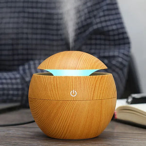 Home Wood Grain Air Humidifier Purifier Aroma Diffuser USB Ultrasonic Cool Mist Sprayer Essential Oil Fragrance Gifts