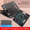 Ergonomic Portable Foldable Laptop Stand with Handle and 360 Degree Rotatable Base Adjustable for 14 Inch Devices