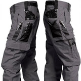 New Men's Tactical Work Pants Outdoor Waterproof Cargo Trousers Casual Multi-pocket Wear-Resistant Outdoor Training Trousers