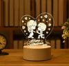 Romantic Love 3D Acrylic Led Lamp for Home Children's Night Light Table Lamp Birthday Party Decor Christmas Gifts Bedside Lamp