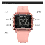 NAVIFORCE New Women Watch Silicone Strap LED Digital Sports Clock Fashion Casual Waterproof Electronic Wristwatch Montre Femme