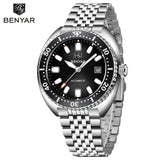 New BENYAR 42MM Tuna Men Mechanical Watch Luxury Stainless Steel Automatic Watch 50M Diving Luminous Watch for Men reloj hombre