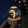 1Pc 6cm 3D Crystal Ball Warm Light Crystal Planet Night Light Laser Engraved Solar System Globe Astronomy Birthday Gift Home Des