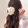 Elegant Fabric Rose Flower Hair Claws Women French Large Hair Clip Crab Clamp Fashion Headwear Shark Clip Girls Hair Accessories