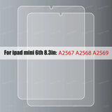 2Pcs Tempered Glass Screen Protector Cover For iPad Air 5 4 Pro 11 12.9 Ipad 9th 10th 8th 7th 6th 5th Gen Mini 6 5 4 9.7 Film