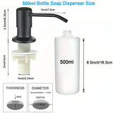 Kitchen Sink Countertop Press Pump Apparatus 350/500ml Stainless Steel Reusable Pump Head Extension Tube Liquid Bottle Sink Pump