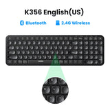 UGREEN Keyboard Wireless Bluetooth & 2.4GHz Russian/Korean/English Keycaps for Laptop MacBook iPad PC Tablet Bluetooth Keyboard