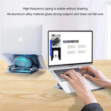 Aluminum Adjustable Foldable Laptop Stand with Cooling Fans Rise Ergonomic Computer Stand Rotating Portable Tablet Pc Notebook