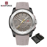 NAVIFORCE Simple Business Quartz Watch For Men Silicone Strap Hand Clock 50m Waterproof Top Brand Luxury Man Sports Watches 2024