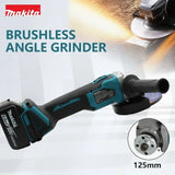 Makita 18V Battery 125mm 100mm M14 Brushless Angle Grinder Polishing Cutting Machine Cordless Electric Angle Grinder Power Tool