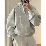 Spring Korea Casual Sporty Letter Hoodie Zipper Cardigan Loose Coat Top Women