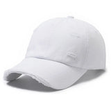 New Washable Hole Baseball Cap For Men Women Hat Solid Sunscreen Baseball Hats Cotton Outdoor Sport Running Visor Casual Cap