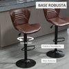 HOMCOM set of 2 Bar stools adjustable height swivel with footrest