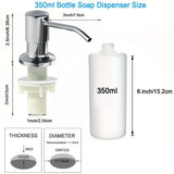 Kitchen Sink Countertop Press Pump Apparatus 350/500ml Stainless Steel Reusable Pump Head Extension Tube Liquid Bottle Sink Pump