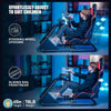 Racing Style Reclining Seat with Seat and Bluetooth Speakers, Ultra-Sturdy Alloy Steel Frame, Racing Simulator Cockpit