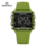 NAVIFORCE New Women Watch Silicone Strap LED Digital Sports Clock Fashion Casual Waterproof Electronic Wristwatch Montre Femme