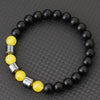 Noter Stylish Onyx Stone Bracelet For Men 8mm Natural Howlite Tiger Eyes Braslet Hematite Healing Braclet Leisure Pulseira Joias