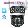 DIFANG Outdoor WIFI Camera 6K 8MP Three Lens 10X Zoom Human Detection 4K 6MP Dual Screens WiFi Surveillance CCTV Security Yoosee