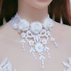 lace necklace choker women neckband Accessories White Lace Necklace Choker Women's Clavicle Chain Tassel Colla lace collar