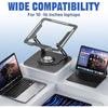 Laptop Stand for Desk Adjustable Computer Stand with 360° Rotating Base Ergonomic Laptop Riser for Collaborative Work Foldable