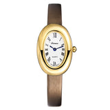 Women Quartz Watch Luxury Roman Numerals Reloj Simple Oval Clock Ladies Stainless Steel Orologio Female Gold Sliver Wristwatch