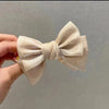 Elegant Bow Pill Head Hair Clip for Women Korean Temperament Grip Clip Ponytail Braid Clip Fashion Girls Hair Accessories