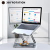 Laptop Stand for Desk Adjustable Computer Stand with 360° Rotating Base Ergonomic Laptop Riser for Collaborative Work Foldable