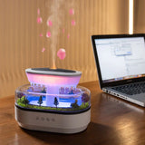 Rain Cloud Air Humidifier Water Drip Micro Landscape Essential Oil Diffuser with 7 Night Light Cool Mist Humidifier for Bedroom