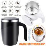 Automatic Stirring Cup Mug Rechargeable Portable Coffee Electric Stirring Stainless Steel Rotating Magnetic Home Drinking Tools