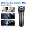 ENCHEN Electric Shaver Razor Rotary 3D Hair Shaver Professional Razor Waterproof Safety Lock Beard Trimmer Man - BlackStone Max