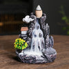 1PC Office Backflow Aroma Smoke Zen Censer Holder Incense Burner Mountains River Waterfall Fragrance Fireplace