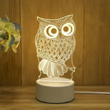 Romantic Love 3D Acrylic Led Lamp for Home Children's Night Light Table Lamp Birthday Party Decor Christmas Gifts Bedside Lamp