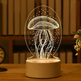 Romantic Love 3D Acrylic Led Lamp for Home Children's Night Light Table Lamp Birthday Party Decor Christmas Gifts Bedside Lamp